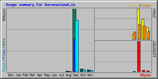 Usage summary for korneacloud.in